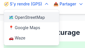 Menu GPS